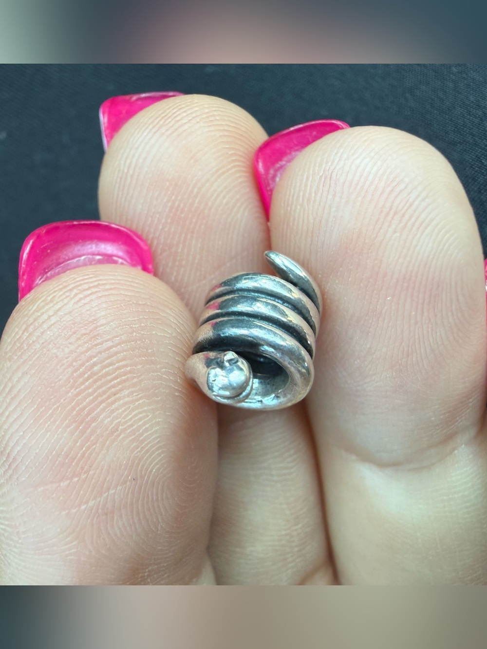 Pandora Silver Spiral Snake Charm